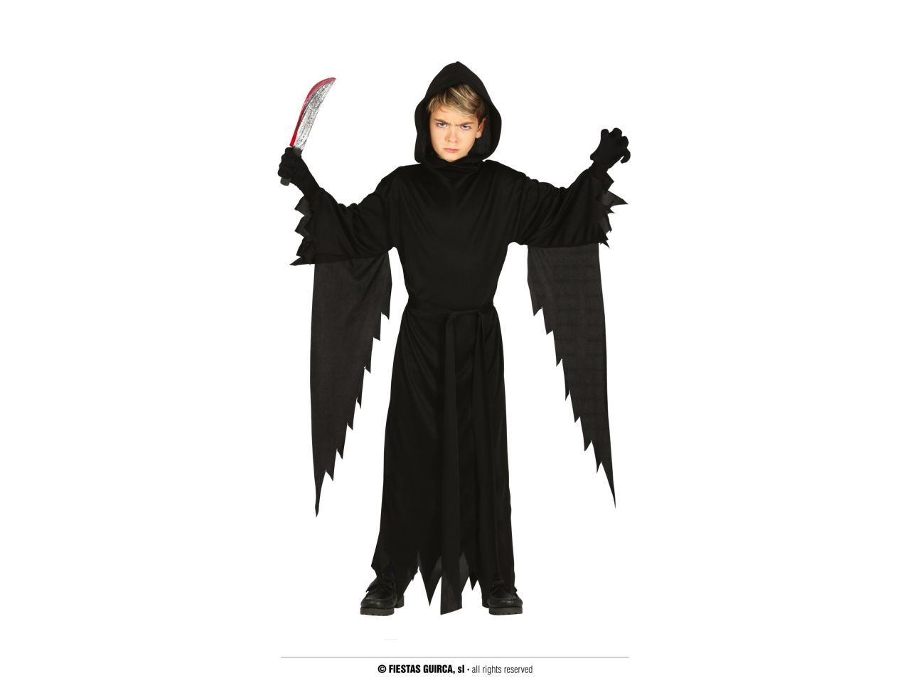 Costume assassino nero 7/9 anni