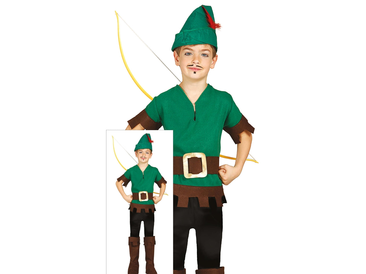 Costume fuorilegge verde 7-9 anni