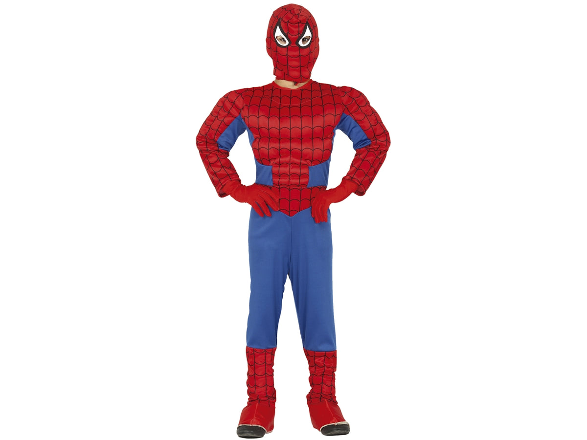 Costume supereroe muscoloso 7-9 anni