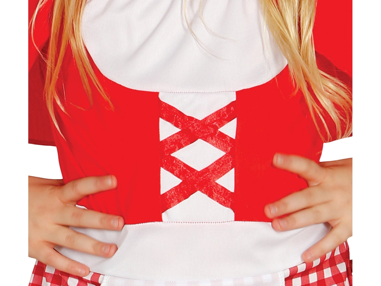 Costume ragazzina con cappuccio rosso 7-9 anni