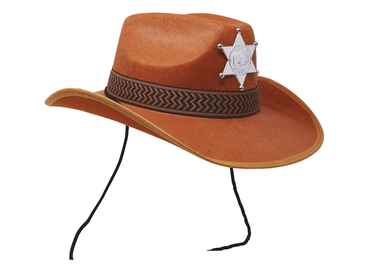 Cappello da sceriffo in feltro marrone