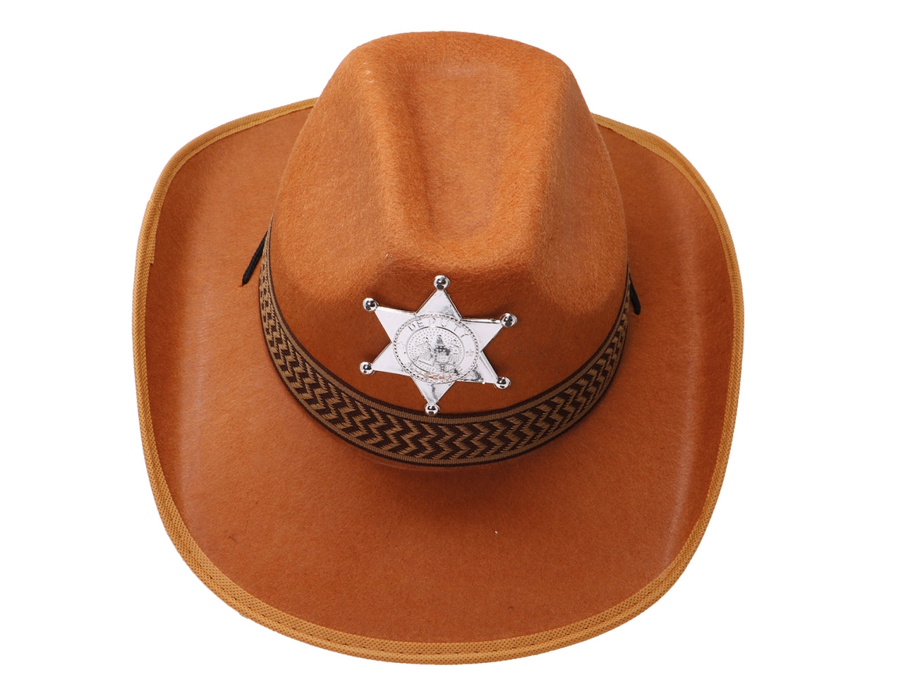 Cappello da sceriffo in feltro marrone