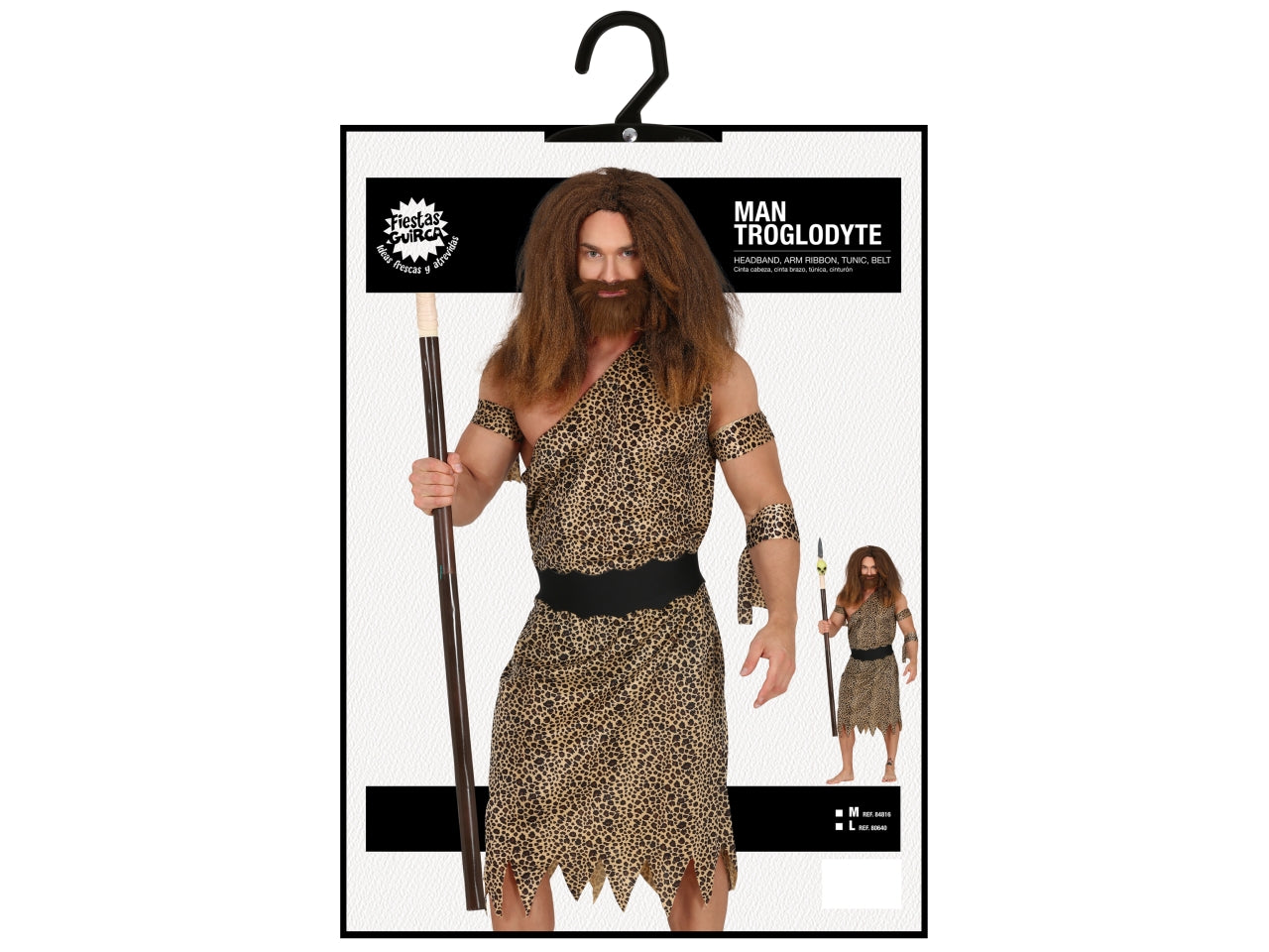 Costume adulto cavernicolo taglia L 52-54