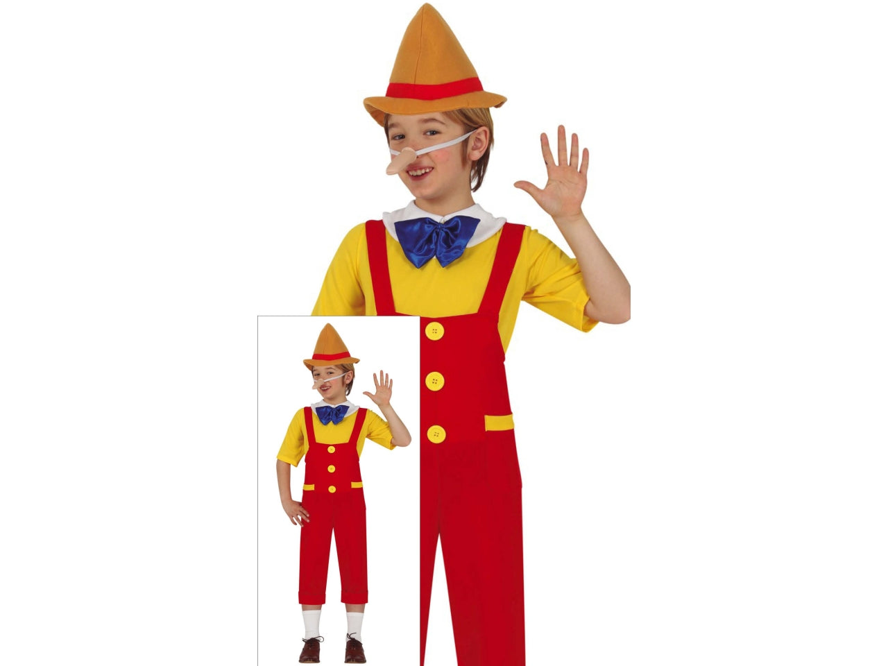 Costume burattino boy 5-6 anni