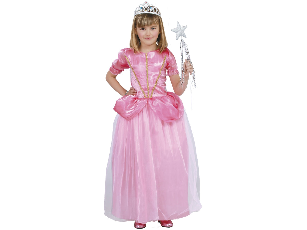 Costume principessa del ballo rosa 5-6 anni