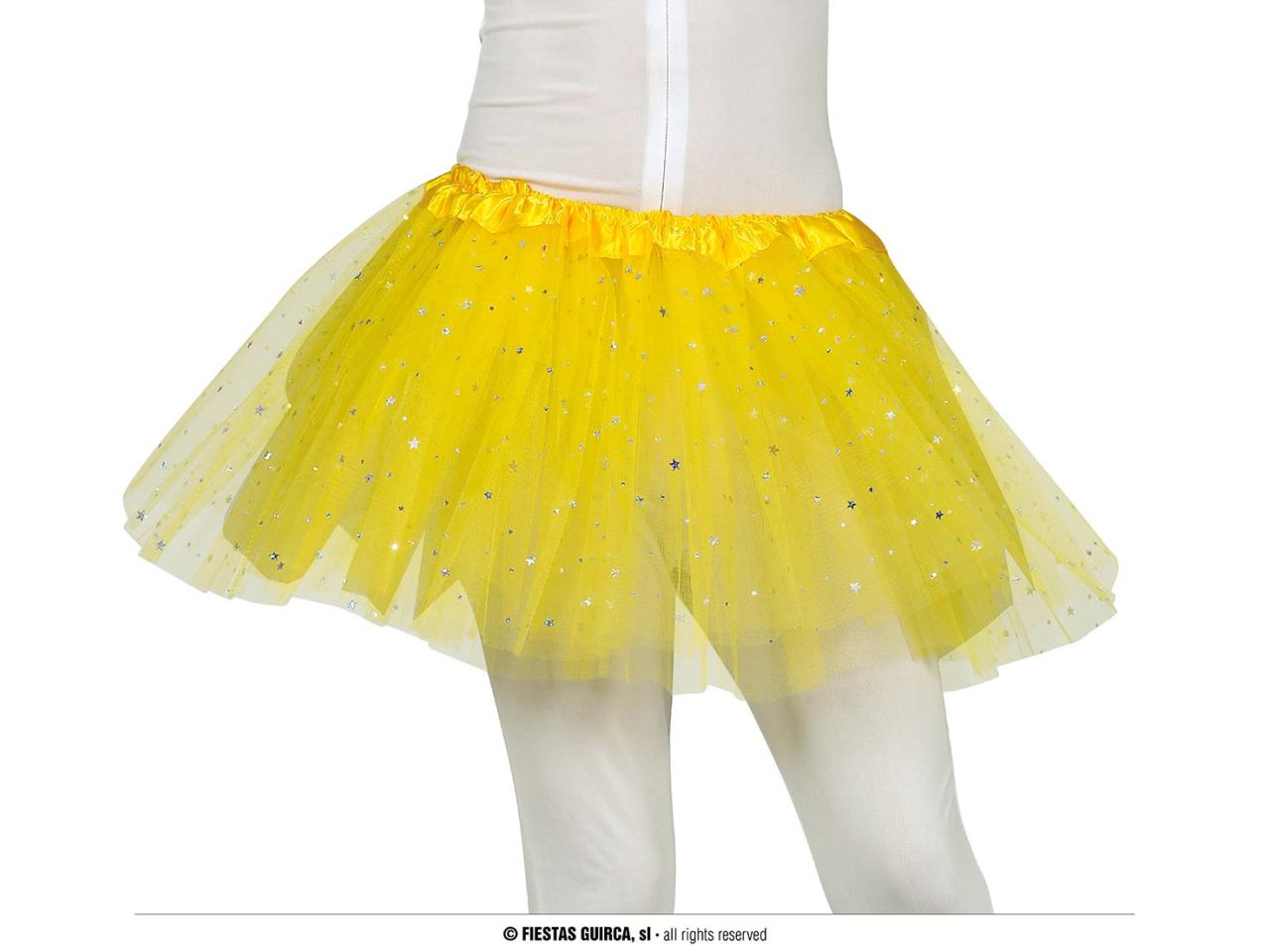 Tutu con stelline colore giallo 30cm