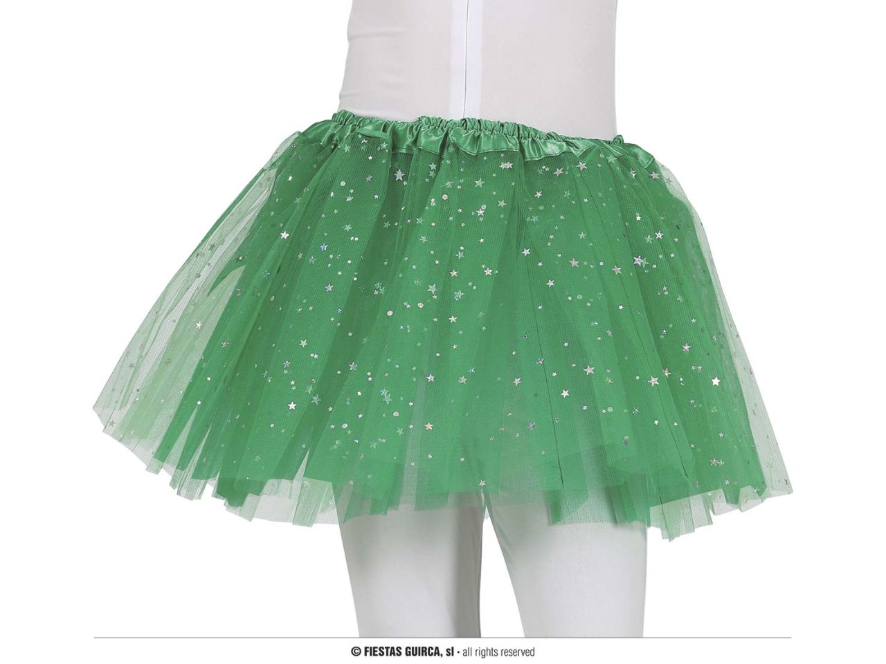 Tutu con stelline colore verde 30cm