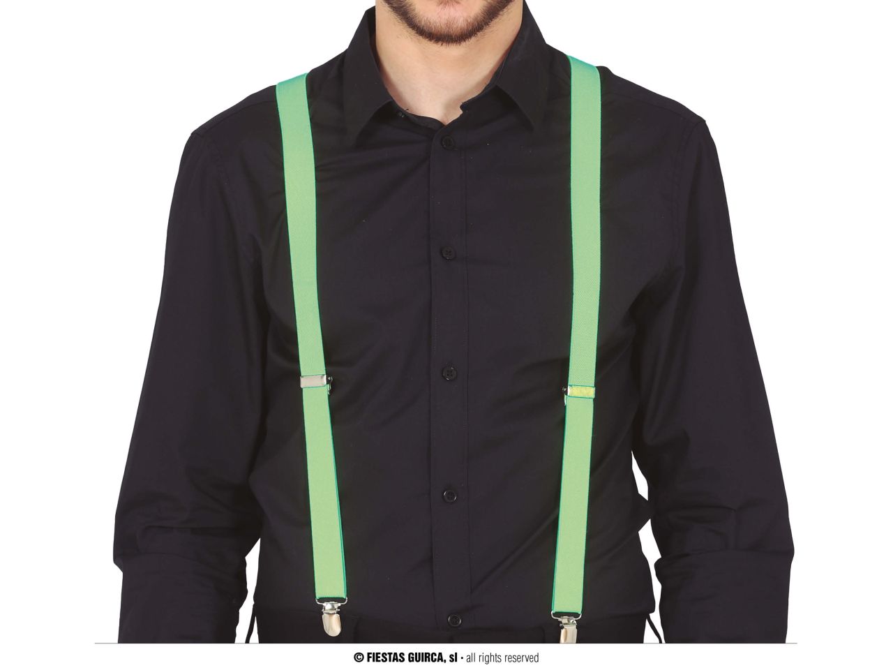 Bretelle colore verde lime per adulti