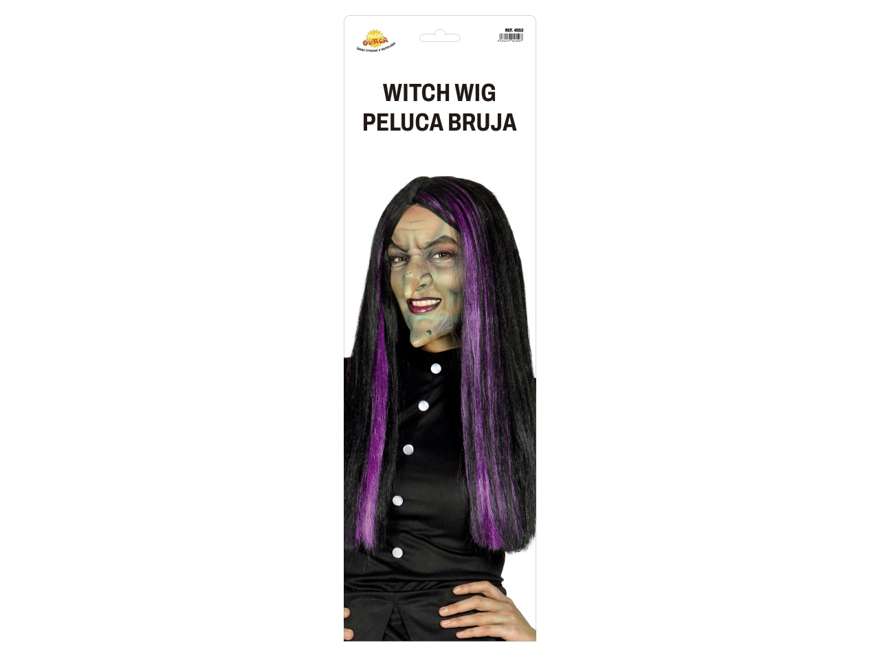 Parrucca strega con meches viola