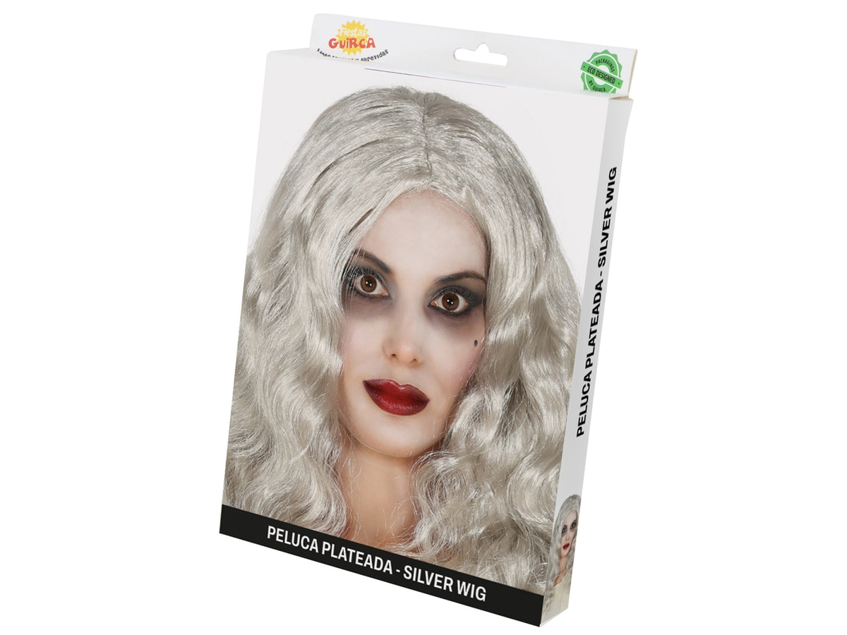 Parrucca folta argento