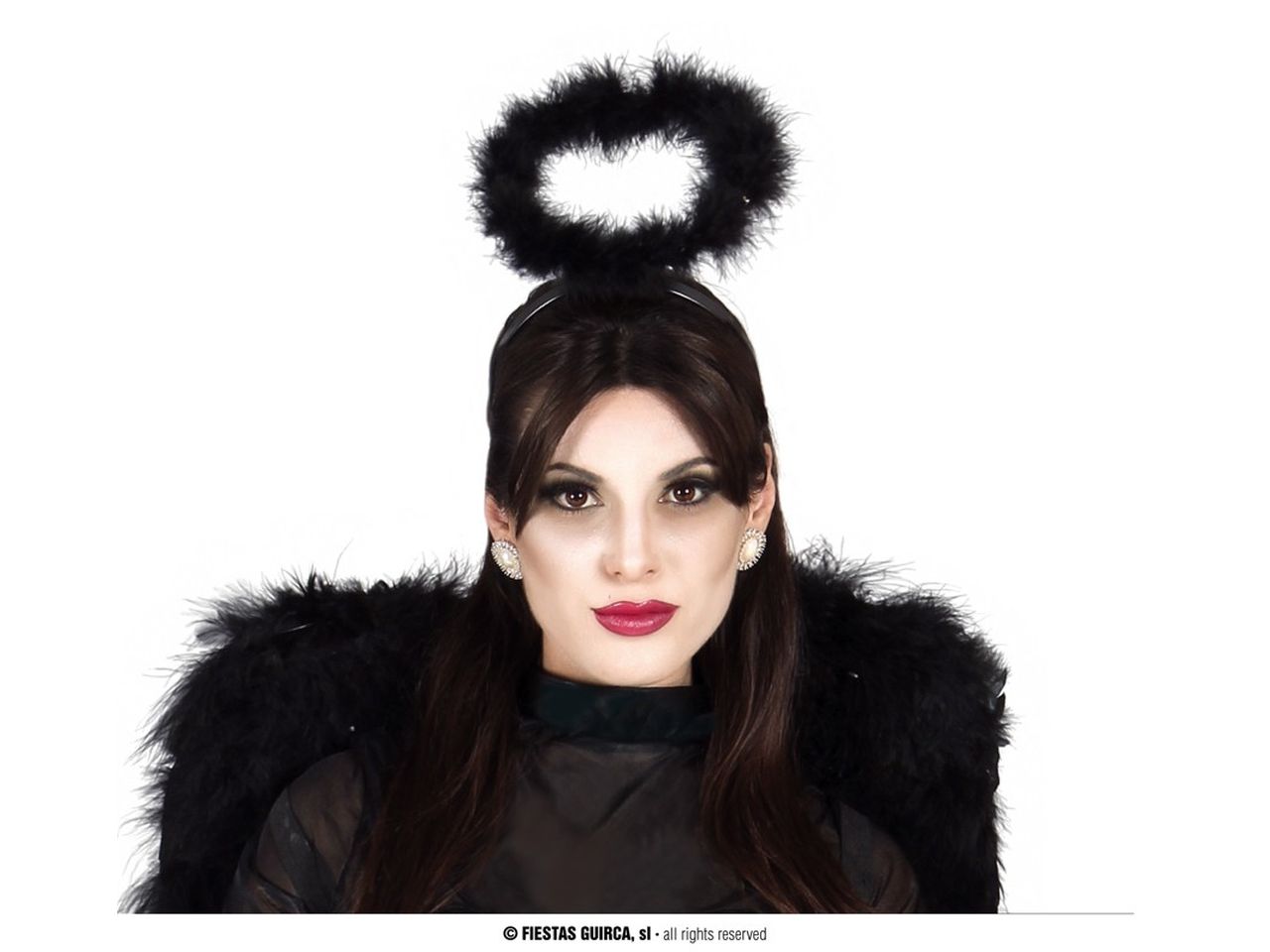 Cerchietto diadema angelo nero