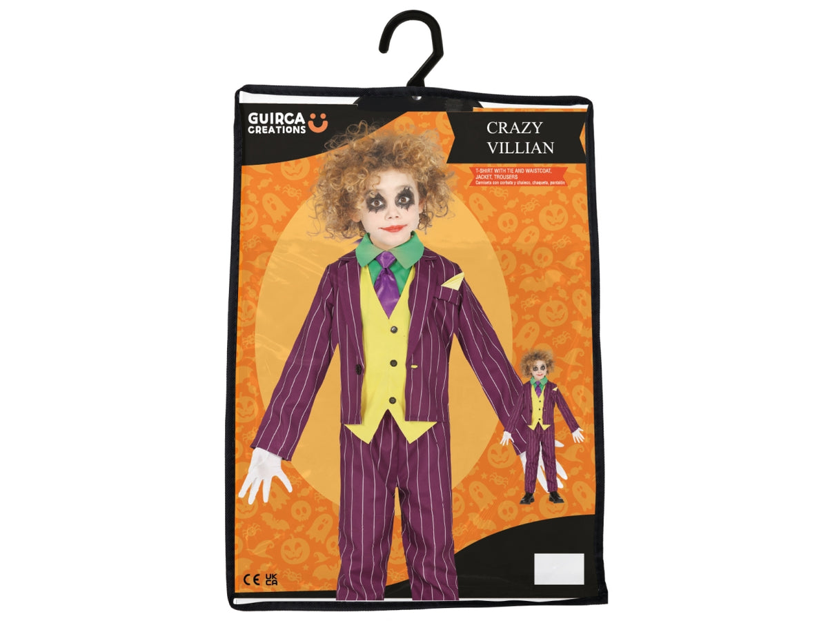 Costume crazy villan 7/9 anni