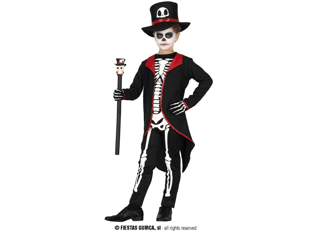 Costume elegant skeleton, infantile, 5-6 anni