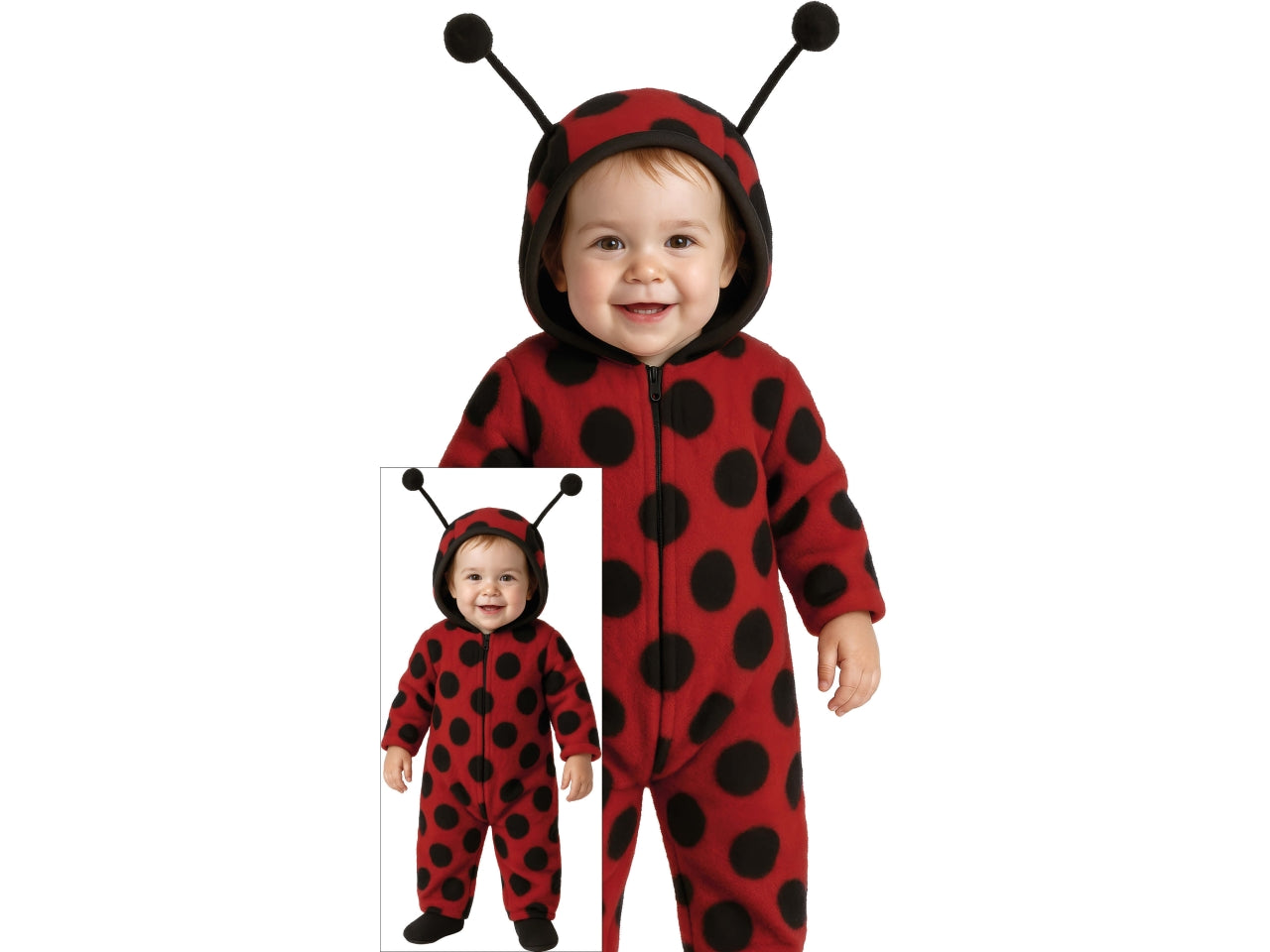 Costume baby coccinella taglia 18-24 mesi