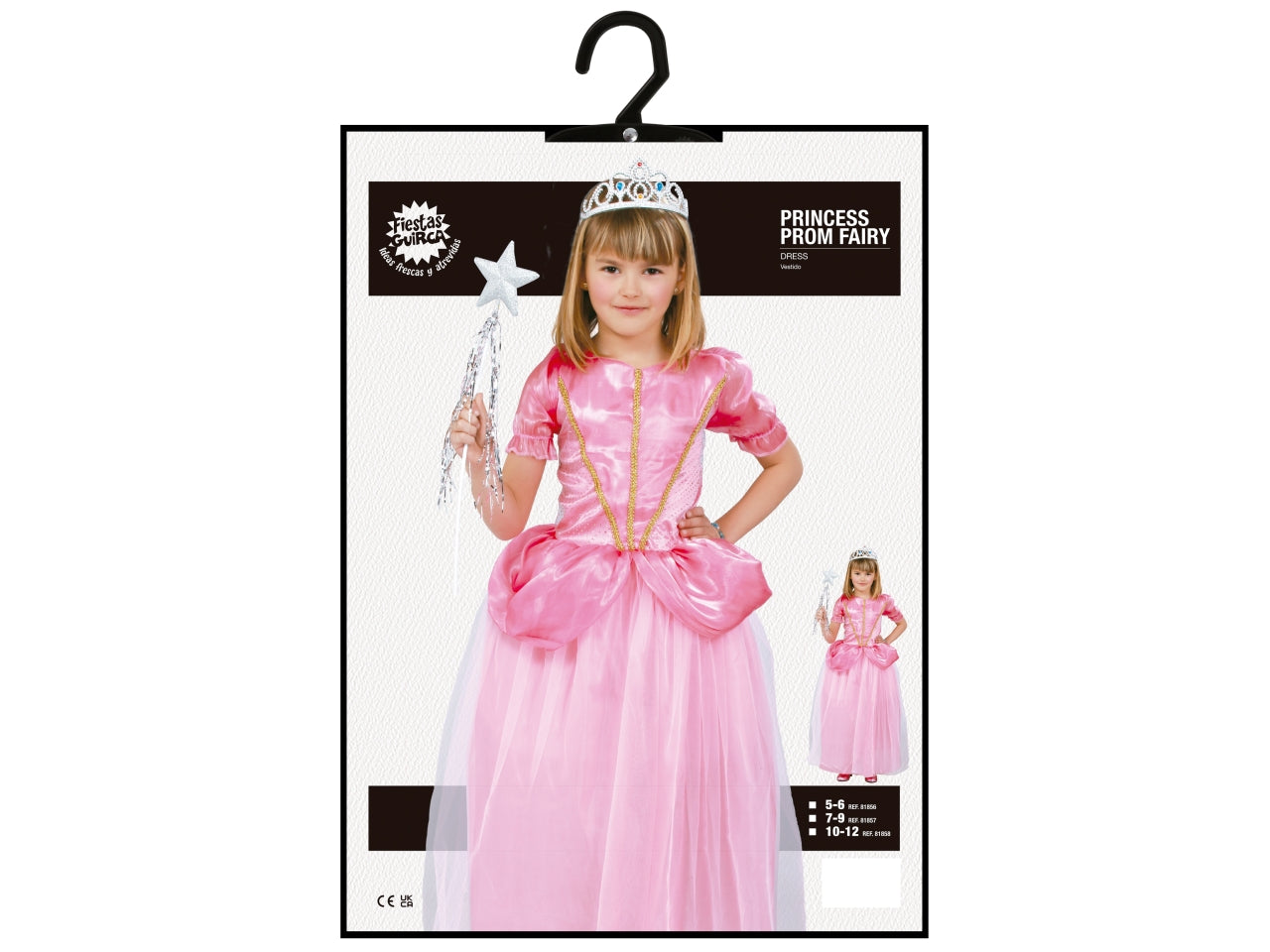 Costume principessa del ballo rosa 7-9 anni