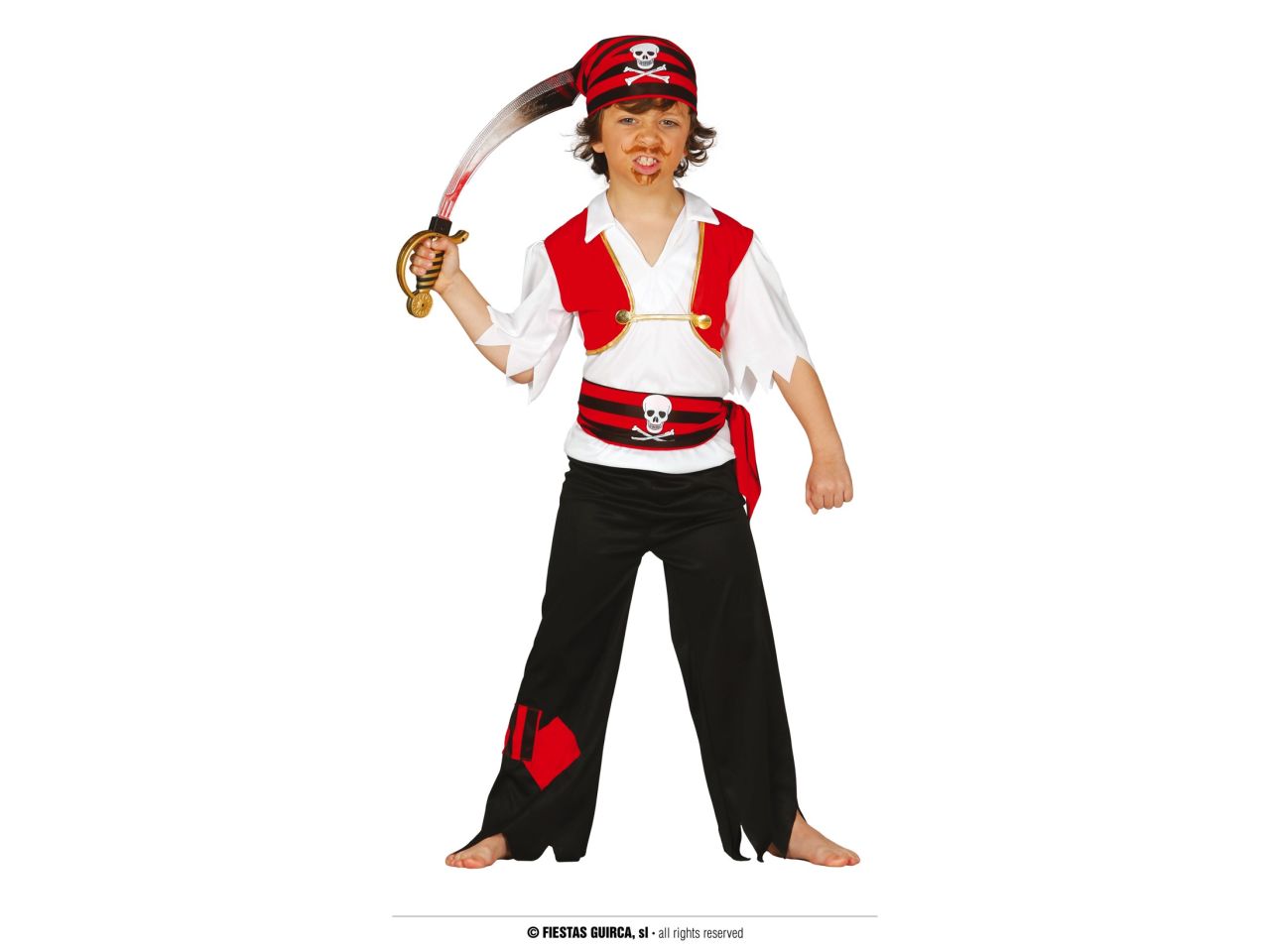Costume da pirata da bambino taglia 10-12 anni