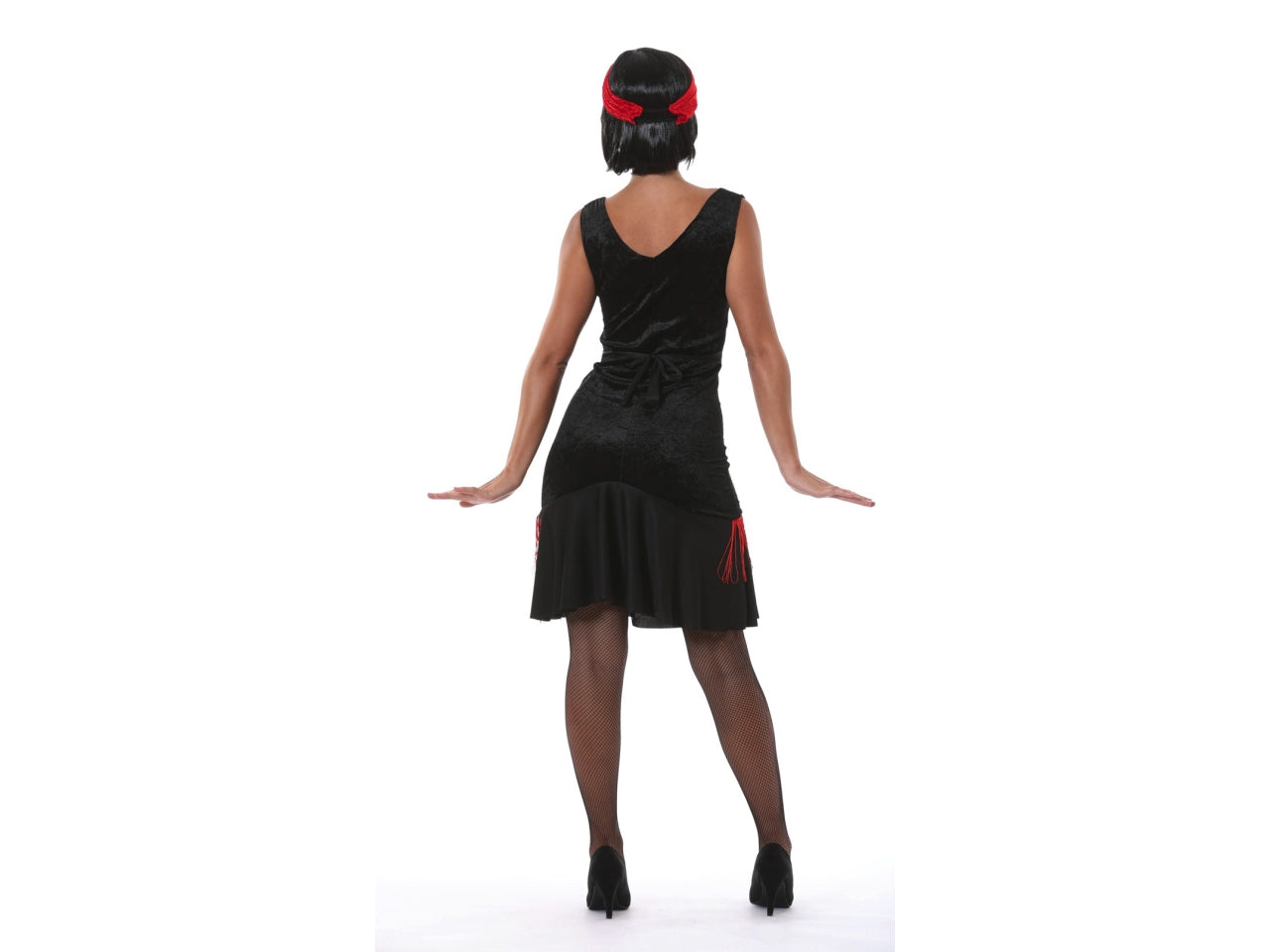 Costume adulto charleston rosso e nero taglia M