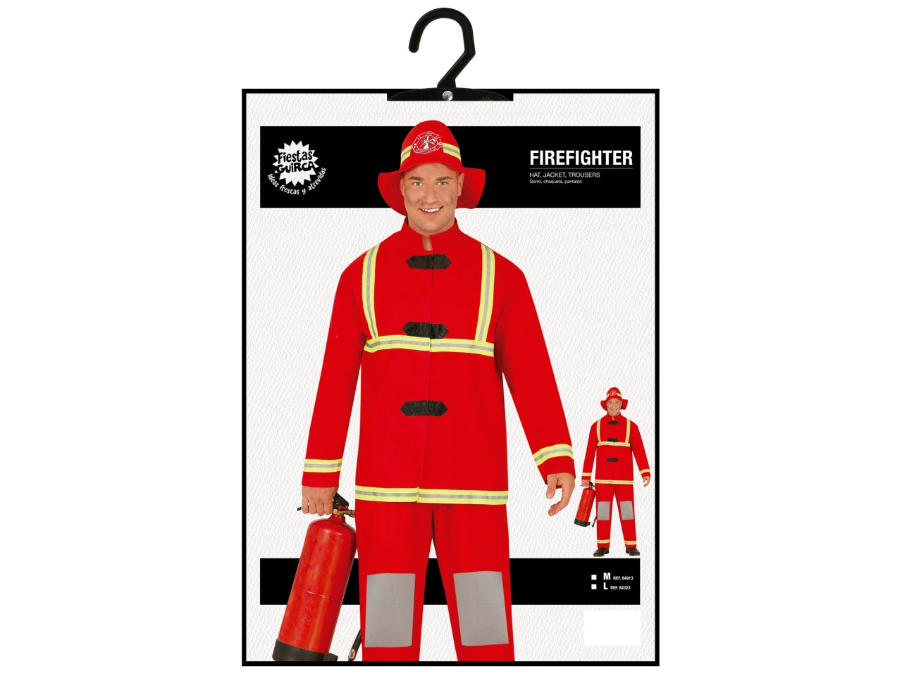 Costume adulto pompiere taglia L 52-54