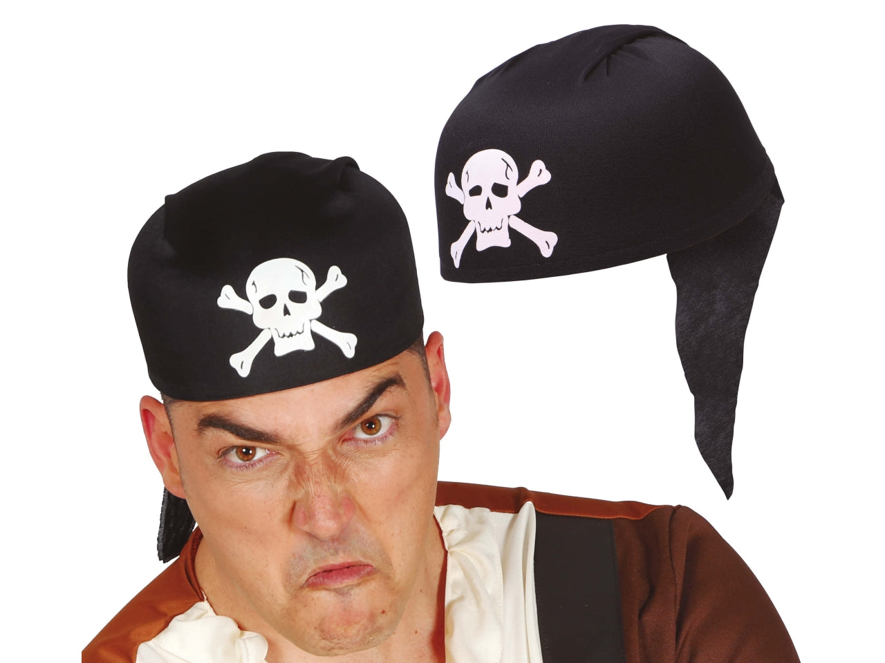 Cappello pirata nero in tessuto
