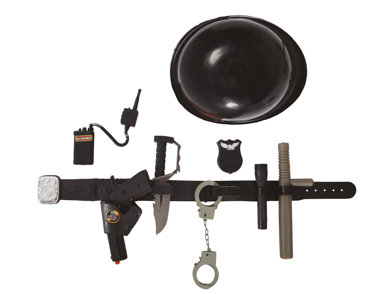 Cinturone da poliziotto con casco