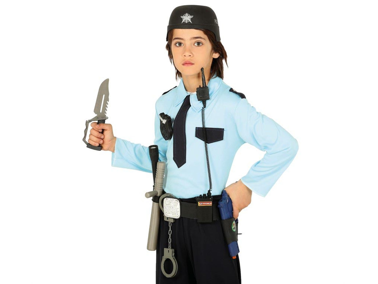 Cinturone da poliziotto con casco
