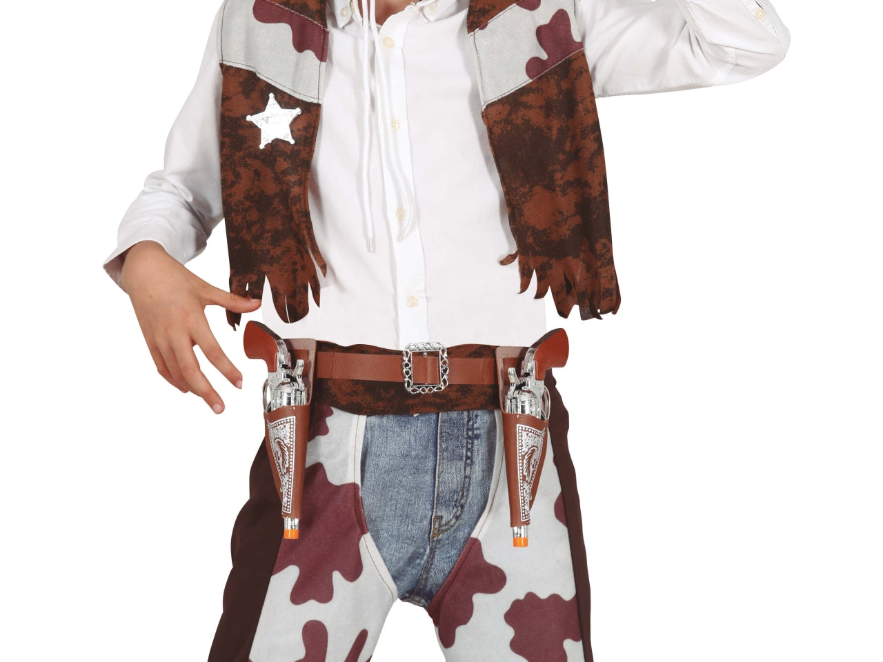 Cinturone con due fondine e pistole cowboy 20cm
