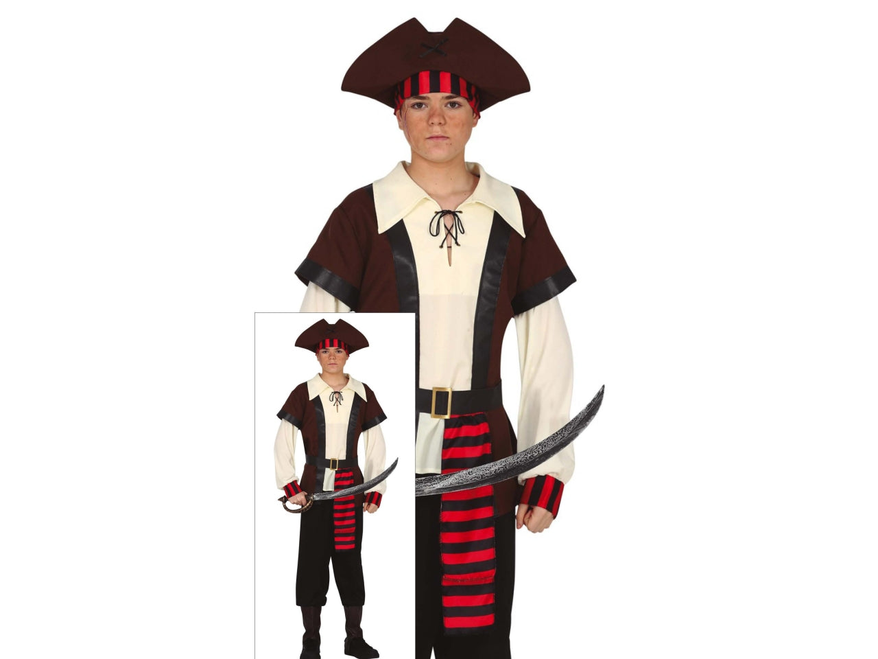 Costume pirata dei sette mari 14-16 anni
