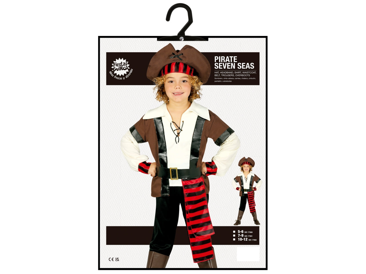 Costume pirata dei sette mari 5-6 anni