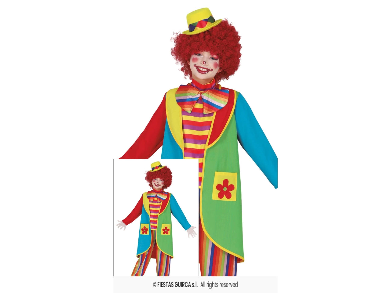 Costume clown flowy 3-4 anni