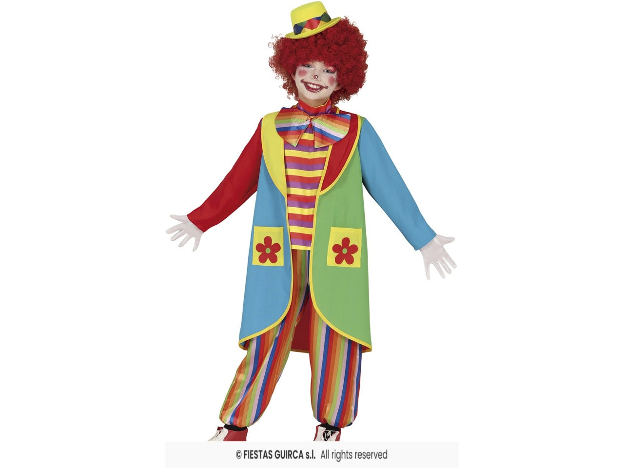 Costume clown flowy 3-4 anni