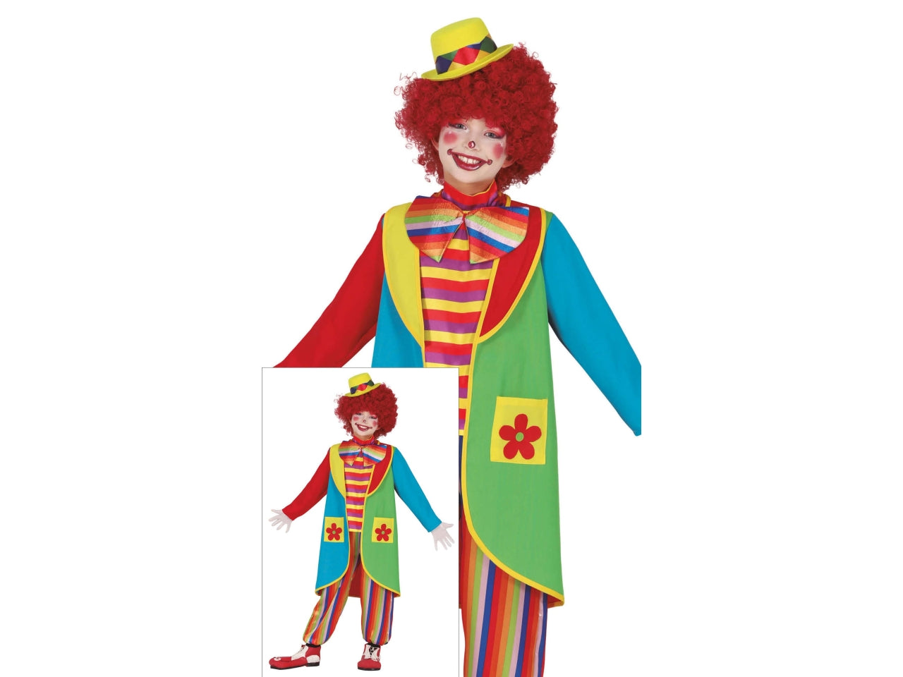 Costume clown flowy 5-6 anni