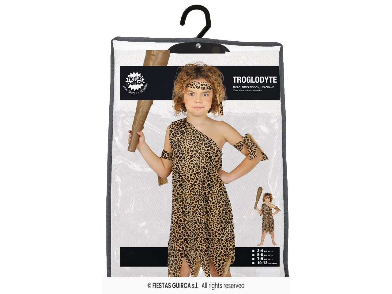 Costume cavernicolo bambino 3-4 anni