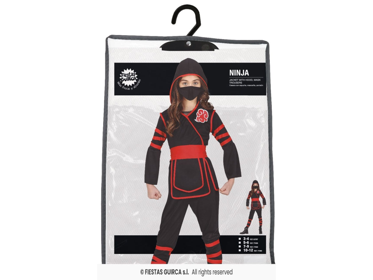 Costume ninja  bambino 3-4 anni