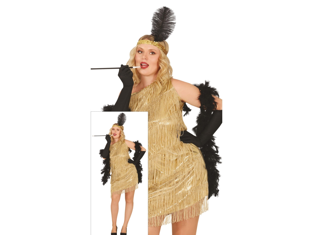 Costume adulto charleston oro taglia 44-46