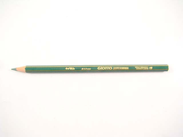 Pastelli supermina esagonale con fusto uguale alla mina verde smeraldo D 3.8 mm L 18 cm Giotto