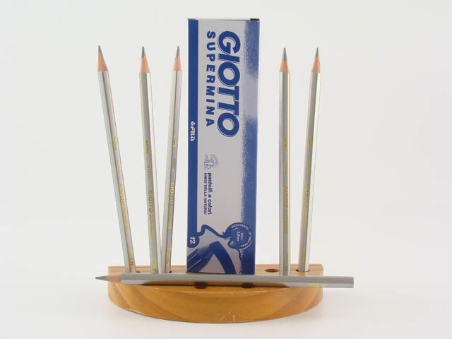 Pastelli colorati supermina esagonale con fusto uguale alla mina argento D 3.8 mm L 18 cm Giotto