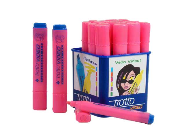 Evidenziatore rosa fluo dimensione tratto 1-5mm 20 pezzi