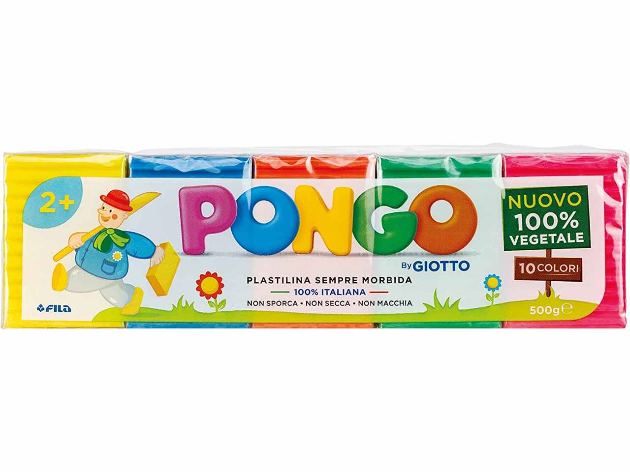 Pongo giotto 500g 10 colori assortiti f605000