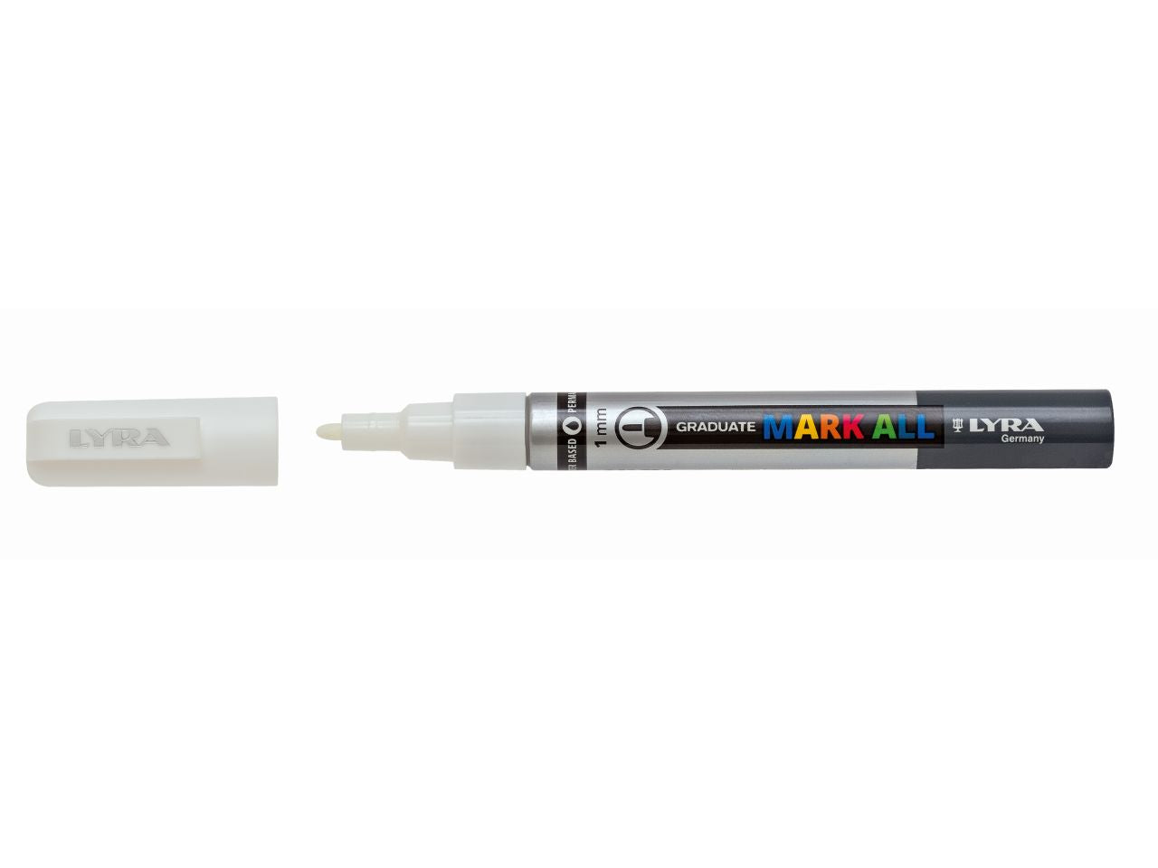 Marcatore lyra graduate mark all misura 1mm colore bianco
