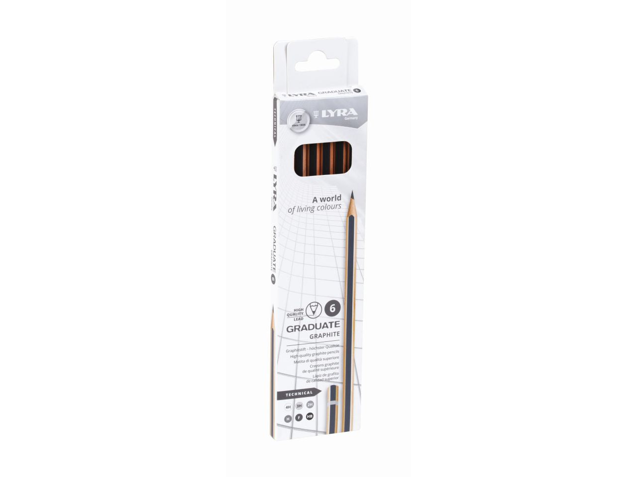 Matite lyra graduate graphite technical alta qualita' - la confezione comprende 6 matite