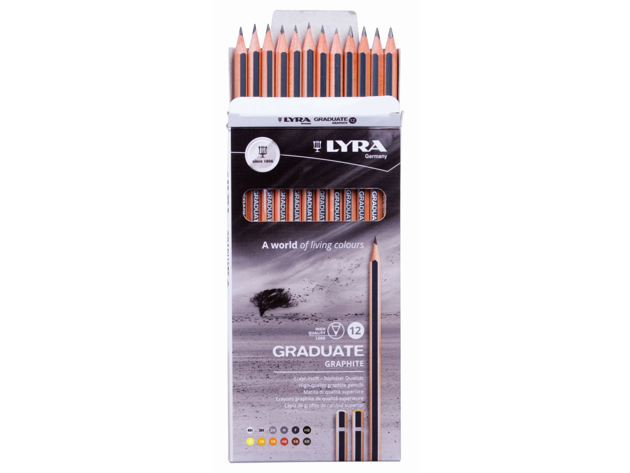 Matite lyra graduate graphite  alta qualita' - la confezione comprende 12 matite