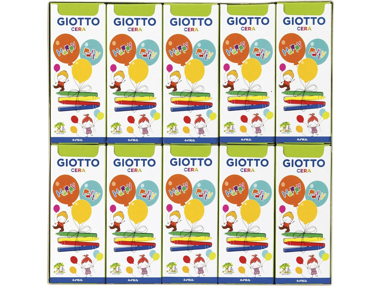 Giotto Party Gift, Set Pastelli a cera per feste di compleanno, 3 +