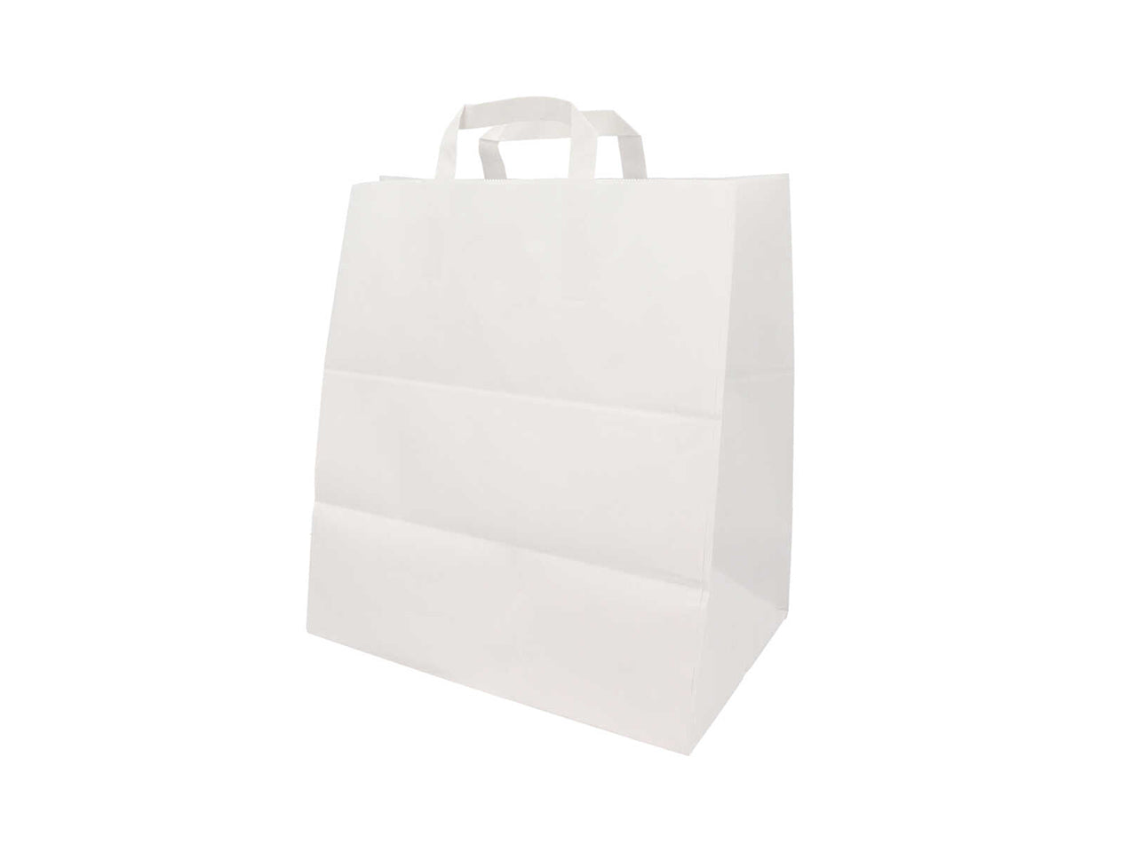 Shopper carta bianca formato 28x17x29cm delivery light 80gr