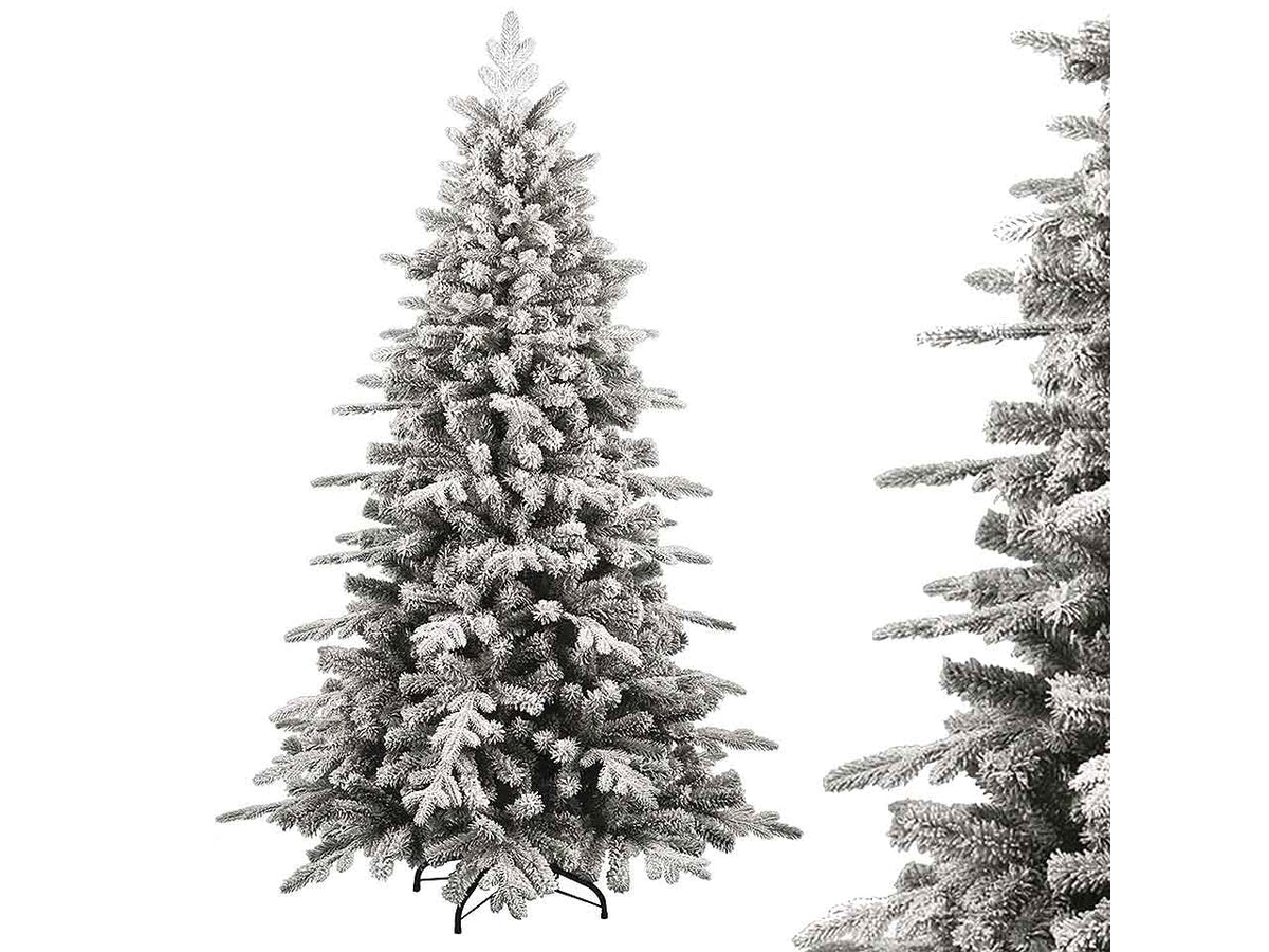 Albero di natale galaxy 240cm pe+pvc floccato con glitter  d.121cm 1260 rami montaggio ad ombrello $