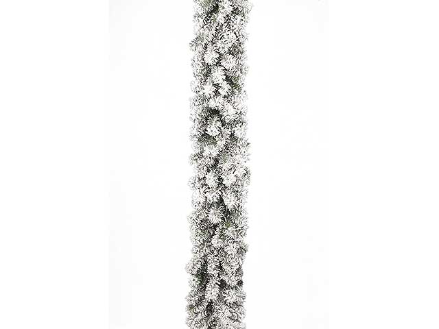 Ghirlanda boa innevato 270cm 200 rami diametro 25cm