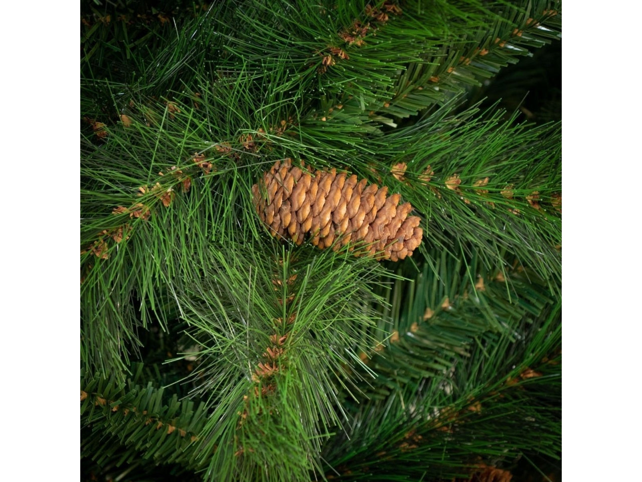 Albero amazzonia new con pigne 270cm 1944 rami diametro 165cm pvc+pp montaggio a gancio