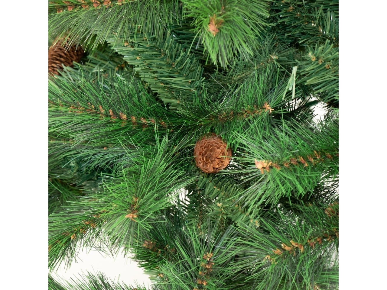 Albero amazzonia new con pigne 270cm 1944 rami diametro 165cm pvc+pp montaggio a gancio
