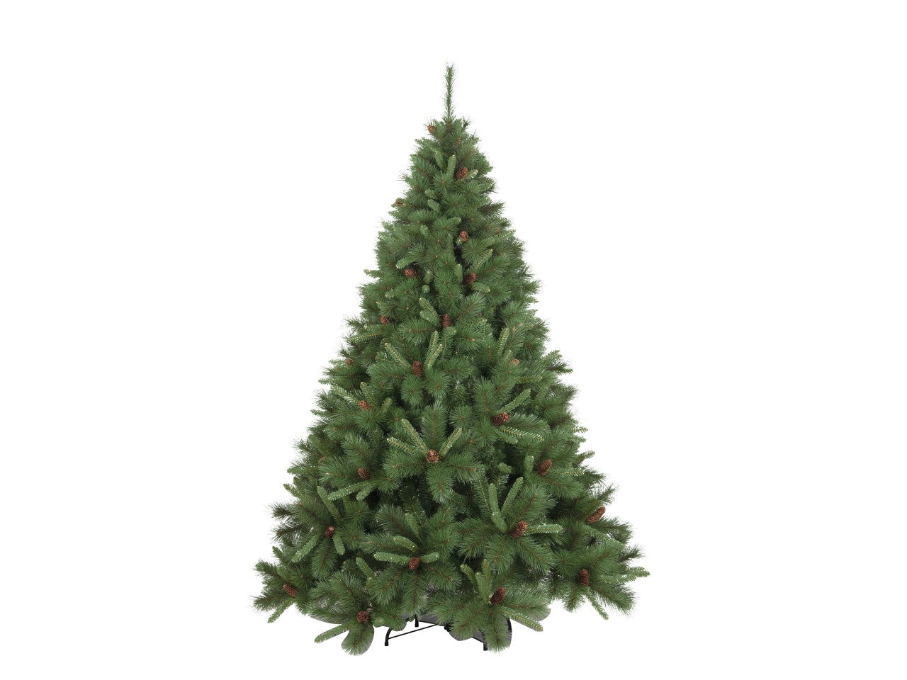 Albero amazzonia new con pigne 270cm 1944 rami diametro 165cm pvc+pp montaggio a gancio