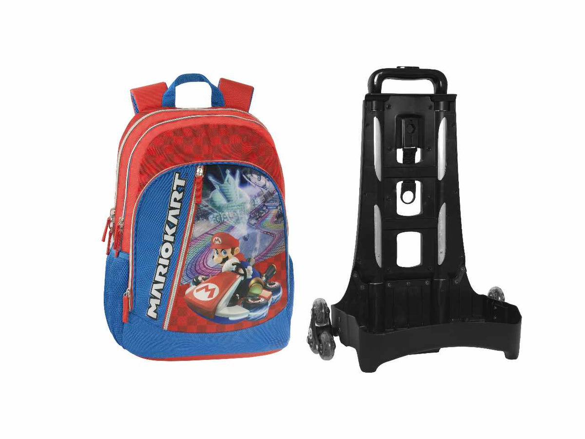 Zaino organizzato con trolley staccabile  new mariokart$