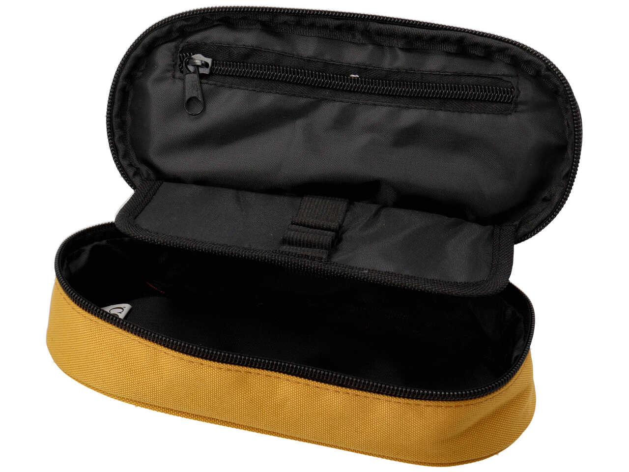 Astuccio ovale Comix giallo organizzato in tessuto monocolore